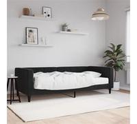 vidaXL Slaapbank met matras 90x200 cm fluweel zwart3196671 Noir G