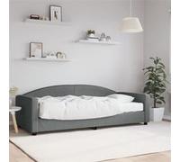 vidaXL Lit de jour avec matelas gris foncé 90x200 cm tissu