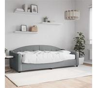 vidaXL Slaapbank met matras 90x200 cm stof lichtgrijs3197512 Gris clair G