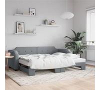 Lit de jour gris foncé 90x200 cm tissu canapé-lit vidaXL