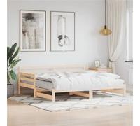 Vidaxl Lit De Jour Et Lit Gigogne Sans Matelas 80x200 Cm Bois Massif Marron