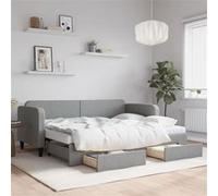 Lit de repos noir 90x190 cm tissu canapé-lit canapé-lit confortable vidaXL