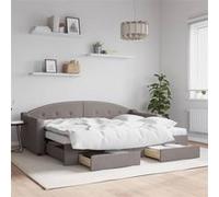 Lit de repos crème 80x200 cm tissu canapé-lit canapé-lit confortable vidaXL