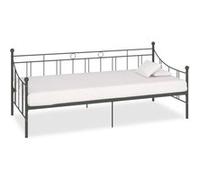 vidaXL Slaapbank metaal grijs 90x200 cm284670 Gris G