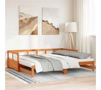 Vidaxl Lit De Jour Et Lit Gigogne Et Matelas 90x190 Cm Bois Pin Massif Multicolore