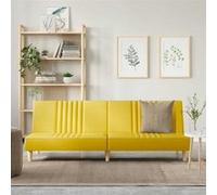 vidaXL Slaapbank stof lichtgeel351885 Jaune G