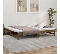 vidaXL Slaapbank uitschuifbaar grenenhout honingbruin 2x(90x190) cm823417 Marron G