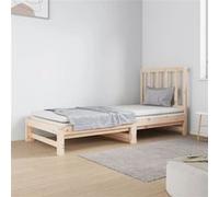 Slaapbank uitschuifbaar massief grenenhout 2x(90x190) cm3124752
