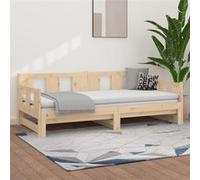 vidaXL Lit coulissant Bois de pin solide 2x(90x190) cm 820292