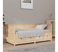 vidaXL Slaapbank zonder matras 75x190 cm massief grenenhout820916 Marron G
