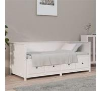 vidaXL Lit de jour Blanc 90x190 cm Bois de pin massif