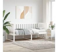 Vidaxl Lit De Jour Sans Matelas Blanc 90x190 Cm Bois De Pin Massif Blanc
