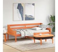 vidaXL Slaapbank zonder matras 90x200 cm massief grenenhout wasbruin842833 Marron G