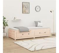 Vidaxl Lit De Jour 90x200 Cm Bois De Pin Massif Marron