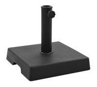 vidaXL Socle carré de parasol Polyrésine 8 kg Noir