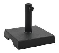 Vidaxl Socle Carré De Parasol Polyrésine 8 Kg Noir Noir
