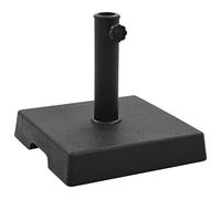 Socle de parasol carré en polyrésine VIDAXL - Noir - 8 kg - Adaptateurs inclus