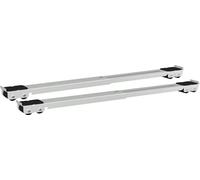 vidaXL Socle de machine à laver 2 pcs argent 72 x 5 x 4.5 cm acier