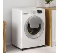 vidaXL Socle de machine à laver 2 pcs Noir 72 x 5 x 4.5 cm Acier