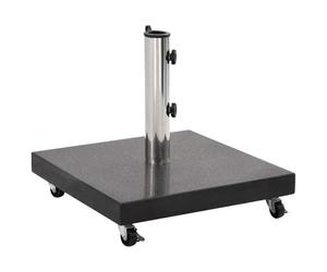vidaXL Socle de Parasol Base de Parasol Pied de Parasol de Jardin Support de Parasol Accessoire de Parasol Extérieur Granite 30 kg Carré Noir