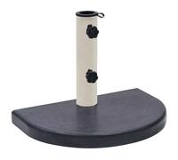 vidaXL Socle de parasol – Granite noir – 40x28x4 cm – Jardin/Patio Extérieur