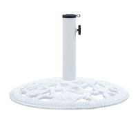 vidaXL Socle de Parasol Blanc 12 kg 48 cm Fonte