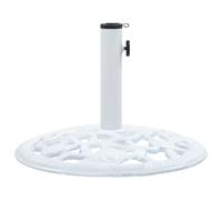 Vidaxl Socle De Parasol Blanc 12 Kg 48 Cm Fonte Blanc