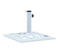 Vidaxl Socle De Parasol Blanc 12 Kg 49 Cm Fonte Blanc
