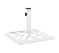 Vidaxl Socle De Parasol Blanc 44x44x31 Cm Fonte Blanc
