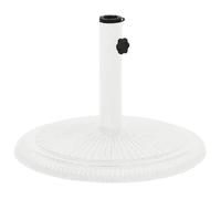 Vidaxl Socle De Parasol Blanc 45x45x30 Cm Fonte Blanc