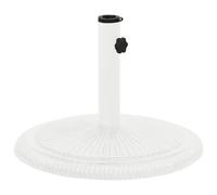 Vidaxl Socle De Parasol Blanc 45x45x30 Cm Fonte Blanc