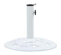 vidaXL Socle de Parasol Pied de Parasol de Jardin Base de Parasol d'Extérieur Accessoire de Parasol Terrasse Patio Blanc 9 kg 40 cm Fonte