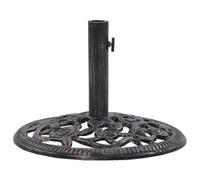 vidaXL Socle de parasol Bronze 47861 – Fonte 12 kg 48 cm