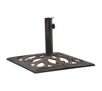 vidaXL Socle de parasol Bronze – Fonte 12 kg 49 cm