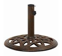 vidaXL Socle de parasol en fonte Bronze pour extérieur 40x40x32 cm