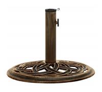 vidaXL Socle de parasol en fonte Bronze 44x44x31 cm – pour terrasse et balcon
