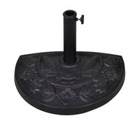 vidaXL Pied Base de Parasol Semi-Circulaire en Résine Support Socle Parasol
