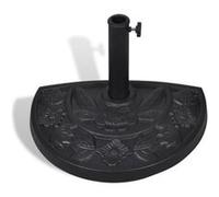 vidaXL Pied Base de Parasol Semi-Circulaire en Résine Support Socle Parasol