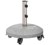 Vidaxl Socle De Parasol En Granite Avec Roues Pour Poteau De 4-5 Cm