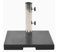 Vidaxl Socle De Parasol Granite 20 Kg Carré Noir