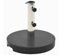 vidaXL Socle de parasol Granite 20 kg Rond Noir