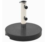 Vidaxl Socle De Parasol Granite 20 Kg Rond Noir Noir