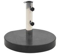 Vidaxl Socle De Parasol Granite 28,5 Kg Rond Noir Noir