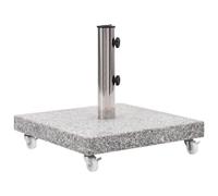 Vidaxl Socle De Parasol Granite 30 Kg Carré Gris Gris