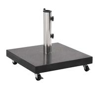 vidaXL Socle de parasol Granite 30 kg Carré Noir