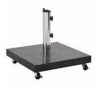 VIDAXL Socle de parasol Granite 30 kg Carré Noir - (45x45x5 cm) BONNE2286
