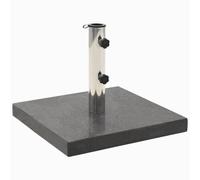 Socle de parasol - vidaXL - 45065 - Granit 28,5 kg - Carré Noir - Dimensions 45x45x5 cm