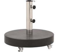 Vidaxl Socle De Parasol Granite 30 Kg Rond Noir Noir