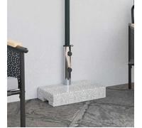 vidaXL Socle de parasol Granite rectangulaire 25 kg Gris G