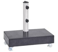 vidaXL Socle de Parasol Noir 45x25x8 cm Granite